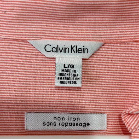 Calvin Klein Non-Iron Striped Blouse - Picture 3 of 3